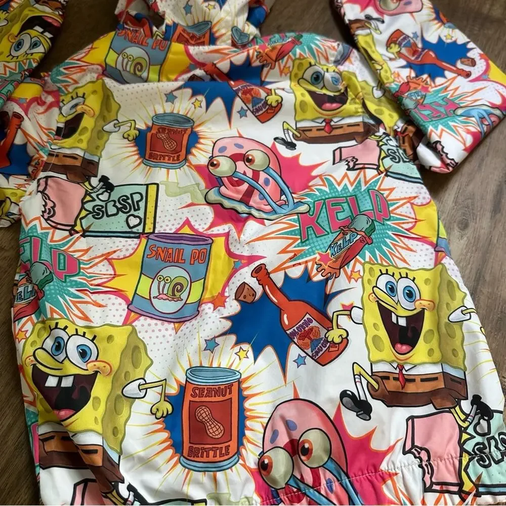Member’s Only x Nickelodeon Kid’s SpongeBob Cartoon Windbreaker Jacket, Unisex 7